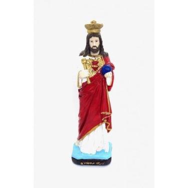 Imagem de Imagem Nosso Senhor Cristo Rei Escultura Resina 33 cm - Lua Mistica
