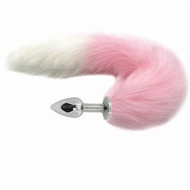 Imagem de Plug Anal Cauda de Raposa - Branco e Lilás - Sexy Import