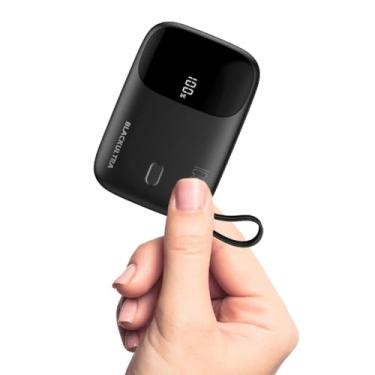 Imagem de Carregador Portátil 10000mAh com Display LED, Mini Power Bank Rápido 22.5W com PD 3.0 e QC 3.0, USB-C Leve e Compatível com iPhone 16/15/14/13/12/11 e Samsung, Preto