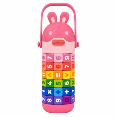 Imagem de Garrafa Infantil Térmica com Tabuada 430ml Pink - Sihcar