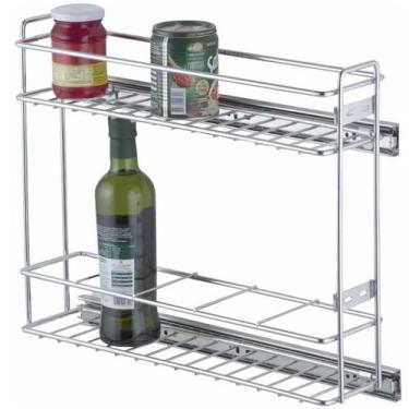 Imagem de Porta Temperos Deslizante Aramado de Cozinha Latas Garrafas - Schmitt