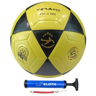 Imagem de Bola de Futevôlei Poker Altinha Pro Rio Pu + Bomba de Ar, Amarelo