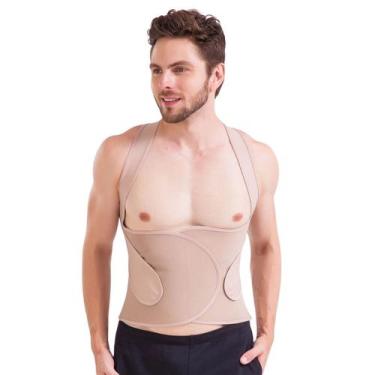 Imagem de Colete Postural Masculino Cinta Modeladora Esbelt, P, Chocolate