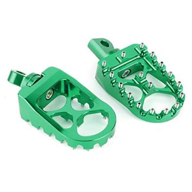 Imagem de Pedaleiras de motocicleta, 10mm de diâmetro de instalação, cavilhas de bicicleta de sujeira, desempenho estável antiderrapante 360 ​​graus giratório para motocicleta(verde)