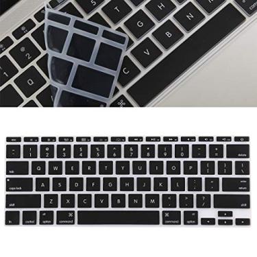 Imagem de LIYONG Capa para celular protetor de teclado película de gel de sílica para MacBook Air 11,6 polegadas (A1370/A1465) sacos (cor: preta)