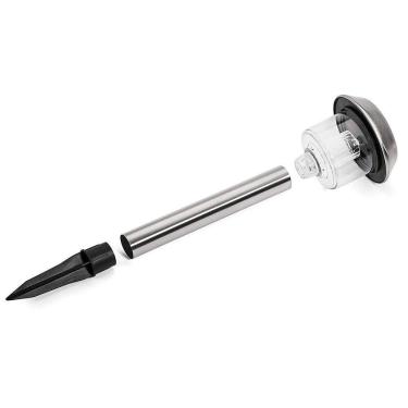 Imagem de Kit 4 Luminária Solar Luz De Led Jardim Inox Acrílico