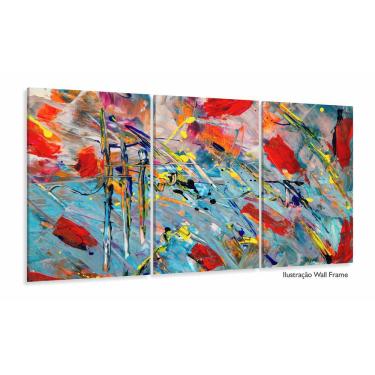 Imagem de Quadro Decorativo Pintura Abstrata Color para Hall 120x60