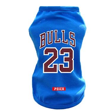 Imagem de Foern Camisa para cães, macia e confortável respirável para animais de estimação esporte em ambientes internos, colete elástico para cães pequenos, médios e grandes, azul, 4GG: 75 cm/29,5 pol