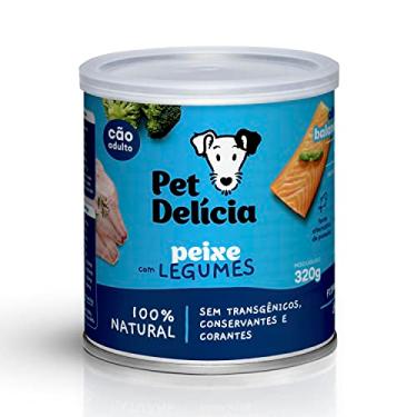 Imagem de Pet Delícia Ração Úmida Natural Peixe com Legumes Proteína Alternativa 320g cães