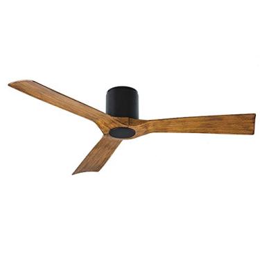 Imagem de Modern Forms Ventilador inteligente FH-W1811-54-MB/DK Aviator 137.2 cm com três lâminas interno/externo com motor CC de seis velocidades em acabamento preto fosco. com aplicativo iOS/Android