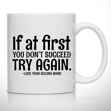 Imagem de Caneca de café Love Your Second Child Mom or Dad - ideia de presente para o pai, mãe, pai - melhor pai ou mãe presente - presente divertido de aniversário para mãe ou pai da filha, filho