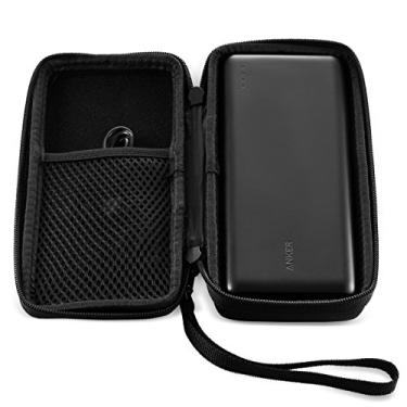 Imagem de caseling Capa rígida – 18 cm x 8 cm 2,8 cm serve para carregador portátil Anker PowerCore 26800 – Suporte de proteção EVA para armazenamento, viagens, Preto, Capa traseira