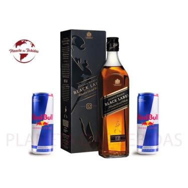 Imagem de Combo 1  Whisky Johnnie Walker Black Label 1000 Ml+ 2 Energético Red B