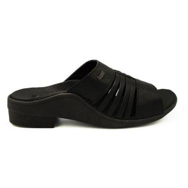 Imagem de Chinelo Itapuã Canoinha Slide Masculino Couro Legítimo Preto 4601S16