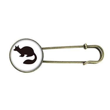 Imagem de Broche de metal retrô Black Marten Animal Retrato