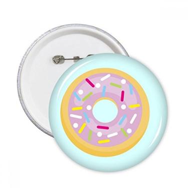 Imagem de Rosquinha roxa sobremesa comida doce alfinetes redondos crachá botão emblema acessório decoração 5 peças