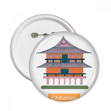 Imagem de Taiwan Attractions Chikaniou Broche redondo de viagem com emblema de botão para decoração 5 peças