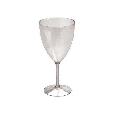 Imagem de Taça De Plástico 330 Ml Vinho Cristal Fumê - Plasutil