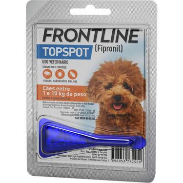 Imagem de Antipulgas e Carrapatos Frontline Top Spot para Cães de 1 a 10 Kg - 1 Unidade
