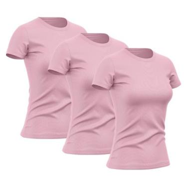 Imagem de Kit 3 Camisetas Feminina Dry Básica Lisa Proteção Solar Uv Térmica Cam