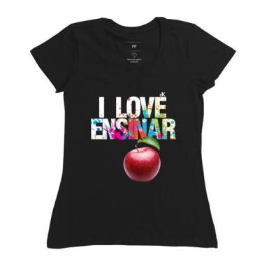 Imagem de Camiseta Feminina - I Love Ensinar - Duckbill
