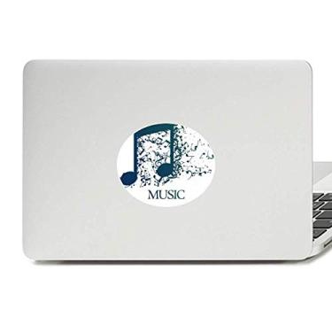 Imagem de Adesivo Flappg Blue Music Mim Branco Vinil Emblema Gráfico Laptop Notebook Decalque