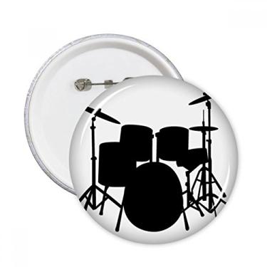 Imagem de Kit de bateria musical de música, broches, broches, decoração de roupas, 5 peças, presente