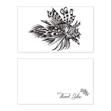 Imagem de Ilustração de peixe preto Marine Life Cartão de agradecimento aniversário comemoração casamento agradecimento