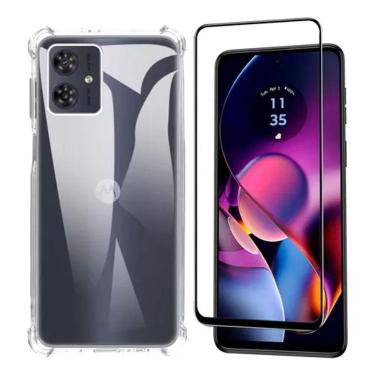 Imagem de Kit Capa Anti Impacto Motorola G54 + Película De Vidro 3D