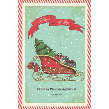 Imagem de Agenda e diário de férias Tidings of Joy: listas de tarefas diárias, listas de compras, diário de gratidão, versos bíblicos, canções de Natal e páginas para colorir