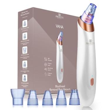 Imagem de Project E Beauty – Extrator de cravos para remoção de acne facial, espinha branca, poro, nariz, limpador de rosto, dispositivo de ferramenta USB recarregável, 3 ventosas ajustáveis e 4 sondas de substituição para homens e mulheres