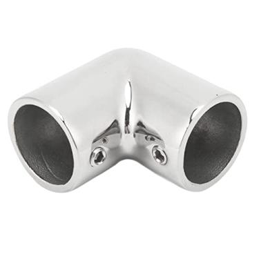 Imagem de Trilho Manual de Barco de 2 Vias, Aço Inoxidável, ângulo Reto, Polimento Fino, Conector de Tubo de Cotovelo de 90 Graus (25MM)