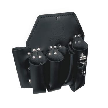 Imagem de Klein Tools 5118P5 Lineman Tool Pouch, 5 bolsos e faca de encaixe, couro durável, 25,4 cm x 28,9 cm