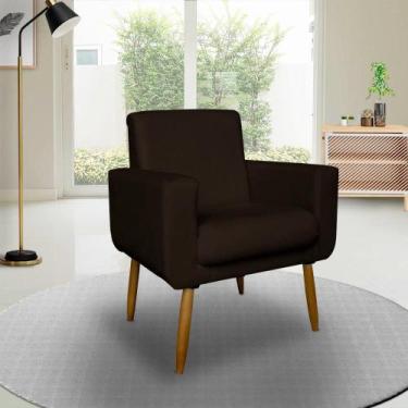 Imagem de Poltrona Decorativa Annita sala escritório - me, marrom