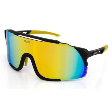 Imagem de Óculos de Sol HUPI Eagle Preto/amarelo - Lente Dourado Espelhado, Pret