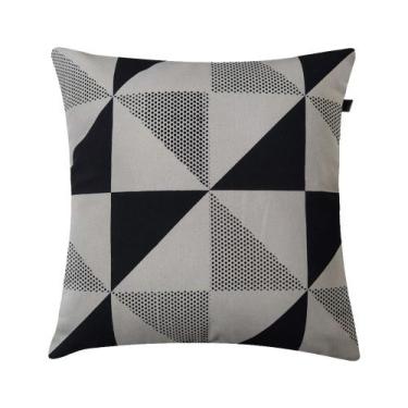 Imagem de Almofada Natural Triangulos 40x40cm Preto - FASTLAR