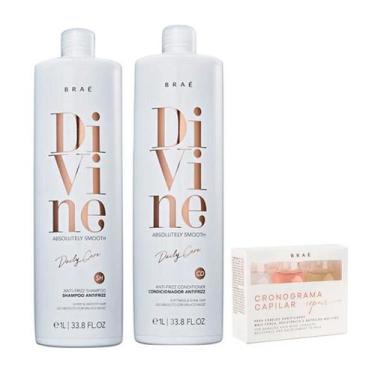 Imagem de BRAE Divine Anti-Frizz - Shampoo+Condicionador 1L+Cronograma Capilrar 