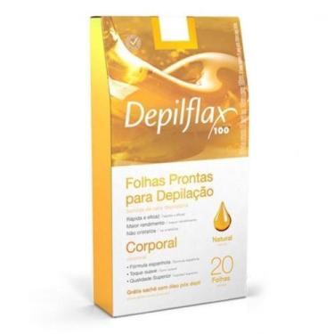 Imagem de Kit 2x Folhas Prontas Corporais Natural - Depilflax - Depiflax