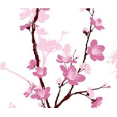 Imagem de Papel De Parede Para Sala Quarto Floral Flores Lilás Em 3d Adesivo Lav