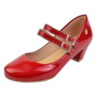 Imagem de Scarpin Bico Redondo Estilo Boneca Salto Conforto 40.023 - Donna Santa