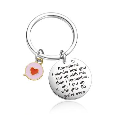 Imagem de OWHOMS Chaveiro romântico para recém-casados presentes joias de namorado chaveiro de namorada, Chaveiro Love, Standard