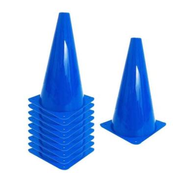 Imagem de Kit 10 Cones 23cm PVC Agilidade Treinamento Funcional Exercícios - Zon