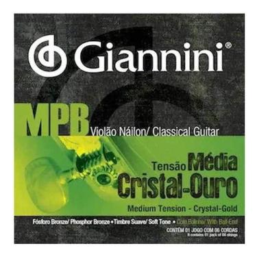 Imagem de Encordoamento p/ violão giannini nylon genwg cristal/ouro