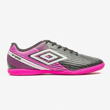 Imagem de Chuteira Futsal Umbro Fire Preto/Rosa