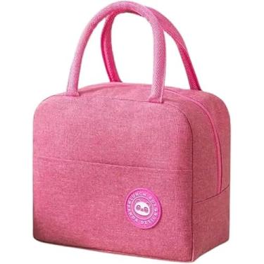 Imagem de Bolsa Térmica Anti Vazamento Unissex Adulto e Infantil - Ideal para Lancheira, Marmita, Academia, Trilhas, Piqueniques, Acampamentos, Caminhadas e Praia (Rosa)