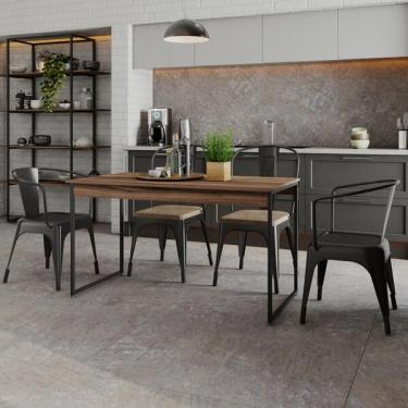 Imagem de Mesa De Jantar Com 1 Banco Estilo Industrial Tub