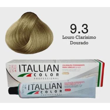 Imagem de Coloração 9.3 Louro Claríssimo Dourado 60g Itallian Color
