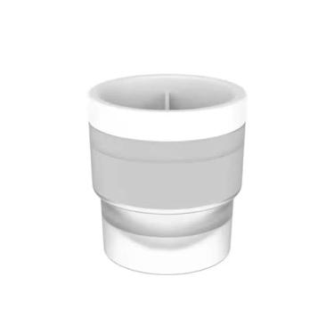 Imagem de Forma de Gelo Esfera Gigante, 6cm de Diâmetro, Silicone e Plástico, Branco e Cinza