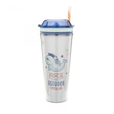 Imagem de Copo com Canudo 430 ml Pote 200 ml Plástico - Ludi