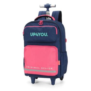 Imagem de Mochila Rodinha E Costas Grande Up4you Azul Mc46692up Luxcel